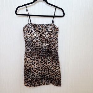 Urban Outfitters Animal Print Sleeveless Mini Dress Women’s Size Small NEW